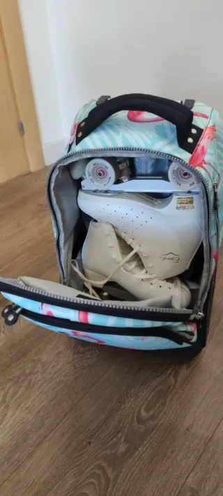 Mochila con ruedas diseño flamencos