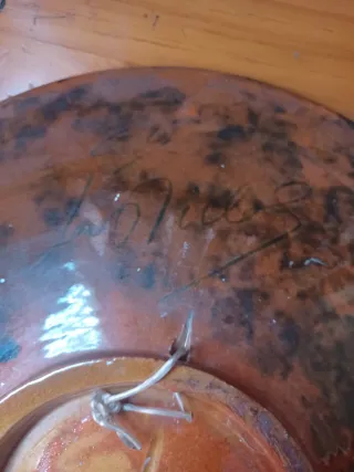 Plato de cerámica catalana decorado