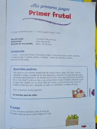 Primer Frutal HABA Juego Infantil