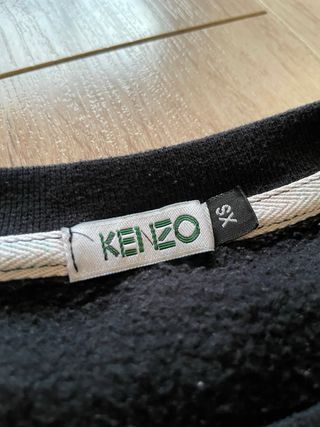 Sudadera Kenzo Negra con Tigre Bordado