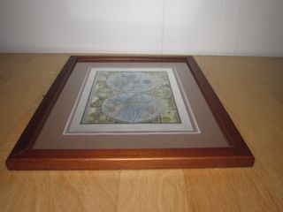 Cuadro mapa mundi mundo John Speed 1651 oro plata