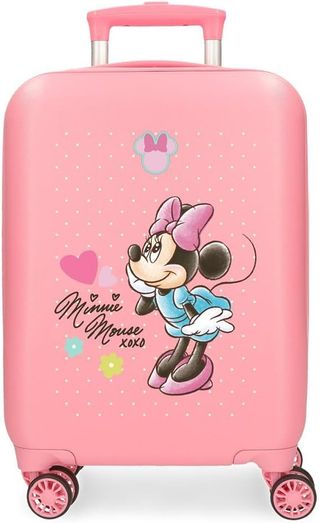 Joumma Bags, Disney Minnie Imagine, Maleta Cabina, Maleta Infantil, Fabricada en ABS, un Material, Cuatro Ruedas Dobles de Giro multidireccional, Cierre de combinación Lateral NUEVO.