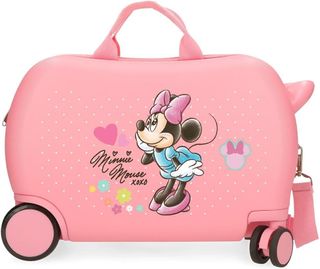 Joumma Bags, Disney Minnie Imagine, Maleta Cabina, Maleta Infantil, Fabricada en ABS, un Material, Cuatro Ruedas Dobles de Giro multidireccional, Cierre de combinación Lateral NUEVO.