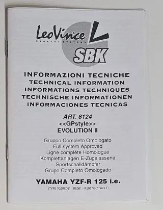 Escape Leovince SBK Yamaha YZF-R 125 GP