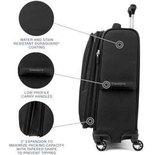 Travelpro Maxlite 5 Set de 2 Piezas de Equipaje Blando expandible, Maleta de Cabina con 4 Ruedas giratorias y Bolsa de Viaje bajo Asiento, Ligera, para Hombre y Mujer, Negro -, Carry-on 21-Inch, NUEVO