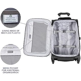 Travelpro Maxlite 5 Set de 2 Piezas de Equipaje Blando expandible, Maleta de Cabina con 4 Ruedas giratorias y Bolsa de Viaje bajo Asiento, Ligera, para Hombre y Mujer, Negro -, Carry-on 21-Inch, NUEVO