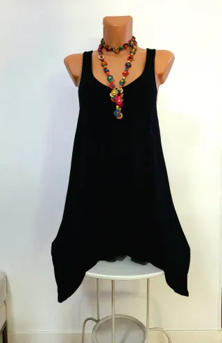 Túnica original tirantes negra talla única