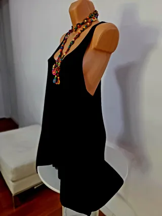 Túnica original tirantes negra talla única