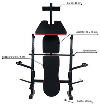 Banco de gimnasio multifuncional