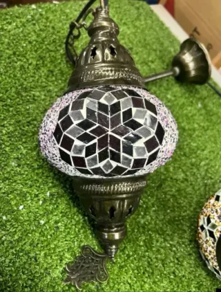 Lampade turche a soffitto, 3 sfere in arte