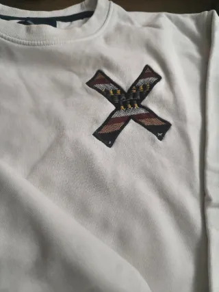 Sudadera blanca Blue Banana con  logo