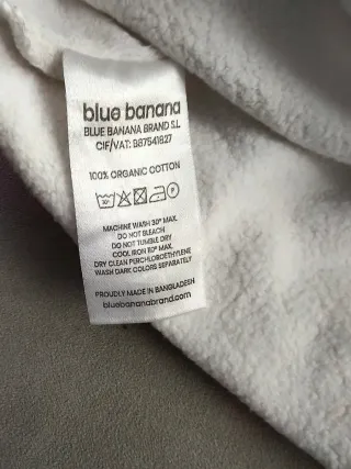 Sudadera blanca Blue Banana con  logo