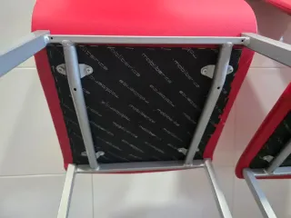 2 Sillas de cocina Polipiel Roja preciosas