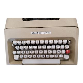 MAQUINA DE ESCRIBIR OLIVETTI LETTERA 35 COLOR CREMA