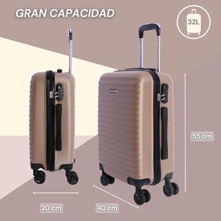 DON ALGODON - Maleta Cabina 55x40x20 - Maletas de Viaje Cabina Resistente Ryannair - Trolley Equipaje para Avion Resistente con 4 Ruedas de 360º y Candado Numérico, Iris