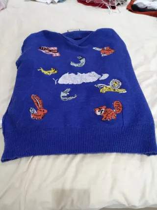 Jersey Gucci Azul Multicolor Animales de mujer