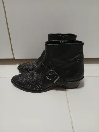 Botines Zara Tachuelas Hebilla Talla 35