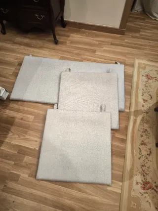 Cojines para sofá/silla de tela beige/gris