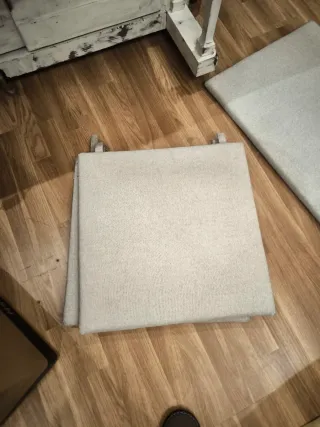 Cojines para sofá/silla de tela beige/gris