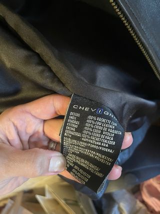 Giacca in vera pelle Chevignon nera