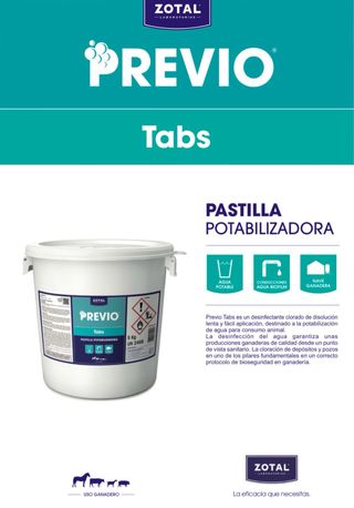 Zotal PREVIO Tabs Pastilla Potabilizadora