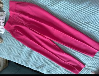 Pantalón Zara Rosa Talle Alto