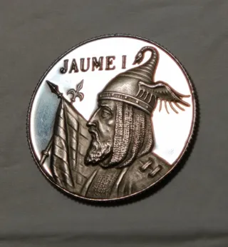 Medalla Plata Conmemorativa Jaume I moneda proof