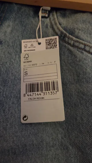 Falda vaquera midi Mango Talla S