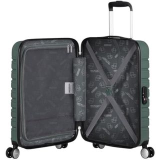 American Tourister Flashline - Spinner S, Equipaje Manual, 55 cm, 34 L,NUEVO, Verde (Bosque Oscuro)