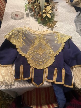 Corpiño Fallera Azul con Manteleta a juego