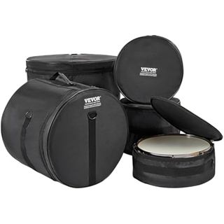 VEVOR Juego de Bolsas de Tambor de 5 Piezas Tela Oxford 1680D, 35,56 x 13,97 cm, Bolsas y Estuches Acolchados para Tambor con Correa de Hombro Desmontable, Asas de Transporte, Diseño Plegable, NUEVO