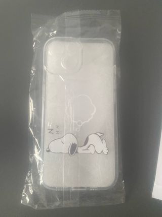 Custodia trasparente Snoopy per iPhone 15
