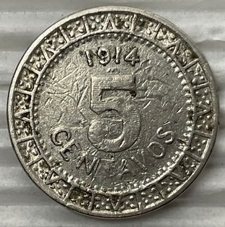ºoO 5 centavos 1914 - EEUU Mexicanos