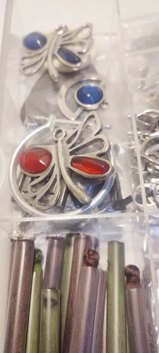 Lote completo de abalorios y fornituras plata