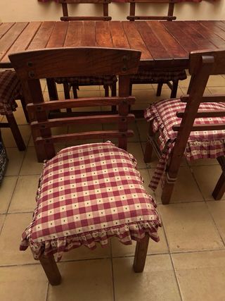 Mesa Comedor Madera maciza + 6 Sillas