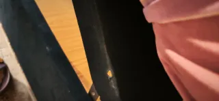 Canapé tapizado azul con colchón