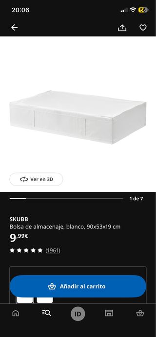 Caja de tela SKUBB IKEA