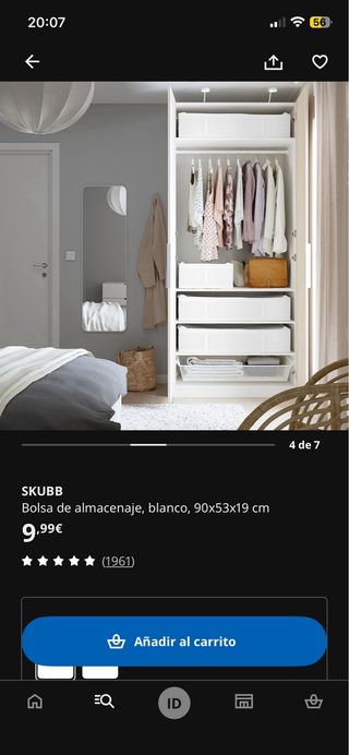 Caja de tela SKUBB IKEA