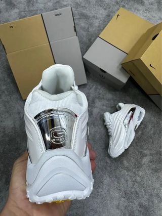 Zapatillas Nike Blancas y Plateadas