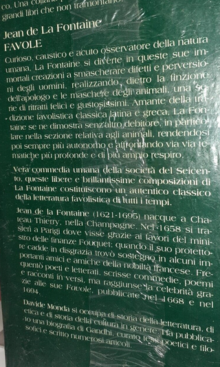 Libro di Favole LaFontaine,edizione integrale 1996