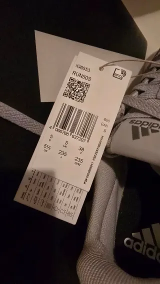 Sapatilhas Adidas run 50s cinza e branco tam 38