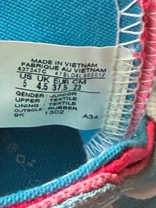 Converse All Star Hi Top Azul y Rosa