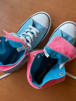 Converse All Star Hi Top Azul y Rosa