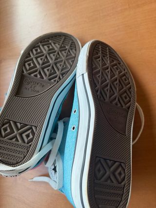 Converse All Star Hi Top Azul y Rosa
