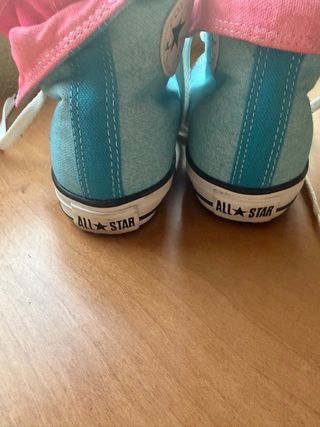 Converse All Star Hi Top Azul y Rosa