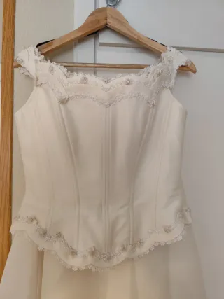 Vestido Novia 2 Piezas, corpiño y falda. T40, L