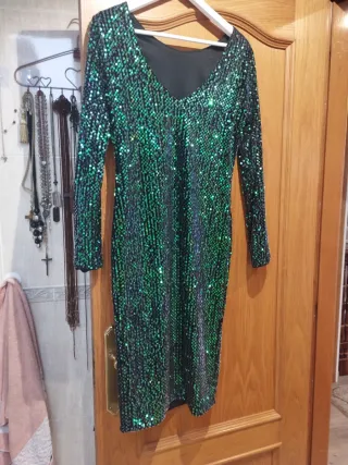 Vestido corto lentejuelas fiesta