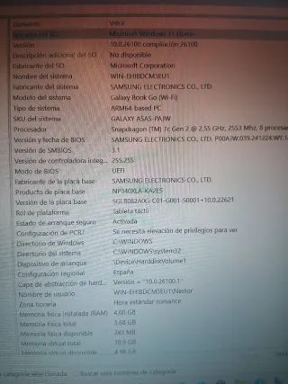 Samsung Galaxy Book Go Plata