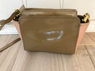 Bolso Bimba y Lola piel bandolera beige/rosa