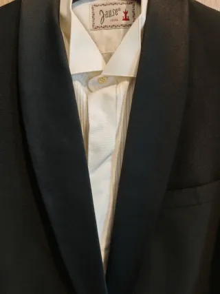 Traje de novio Jause negro y blanco